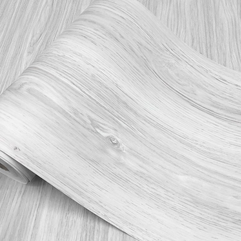 auxua Wood Grain Peel and Stick Floor Tiles - 11.8    Width, Full Roll Length of 118"" - Versatile Design for Any Space, Light Color Self Adhesive Vinyl Flooring, Waterproof and Non-Slip Features - Image 1